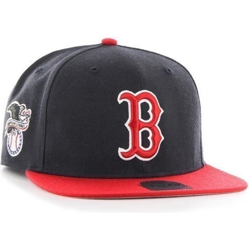 cepur-plakana-tumsi-zils-snapback-no-boston-red-sox-mlb-no-47-brand
