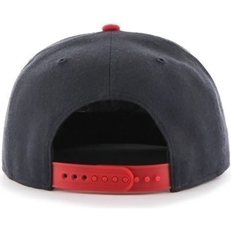 cepur-plakana-tumsi-zils-snapback-no-boston-red-sox-mlb-no-47-brand