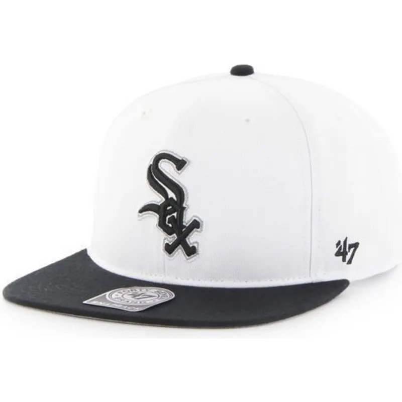 cepur-plakana-balts-snapback-lateral-no-chicago-white-sox-mlb-no-47-brand cepur-plakana-balts-snapback-lateral-no-chicago-white-sox-mlb-no-47-brand