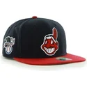 cepur-plakana-tumsi-zils-snapback-antiguo-no-cleveland-indians-mlb-no-47-brand