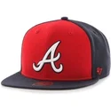 marineblaue-snapback-kappe-mit-flachem-schirm-und-seitlichem-mlb-atlanta-braves-logo-von-47-brand