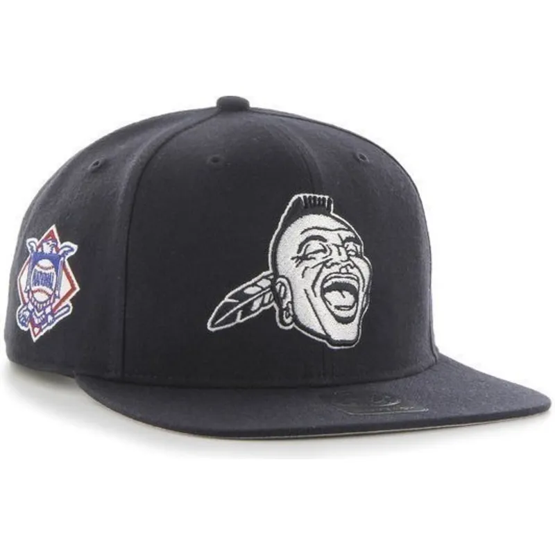 cepur-plakana-tumsi-zils-snapback-lateral-no-atlanta-braves-mlb-no-47-brand cepur-plakana-tumsi-zils-snapback-lateral-no-atlanta-braves-mlb-no-47-brand