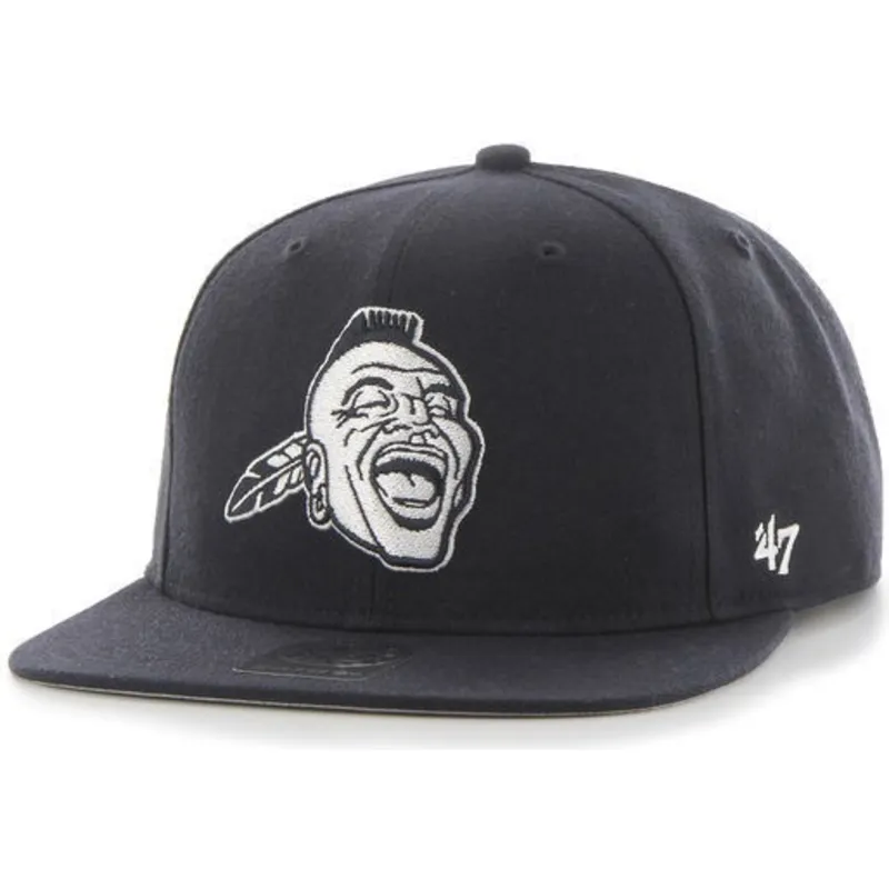 cepur-plakana-tumsi-zils-snapback-lateral-no-atlanta-braves-mlb-no-47-brand cepur-plakana-tumsi-zils-snapback-lateral-no-atlanta-braves-mlb-no-47-brand