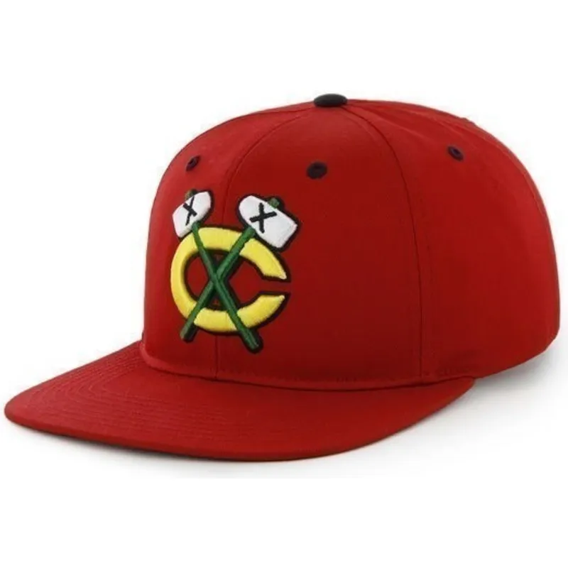 cepur-plakana-sarkans-snapback-no-chicago-blackhawks-nhl-no-47-brand