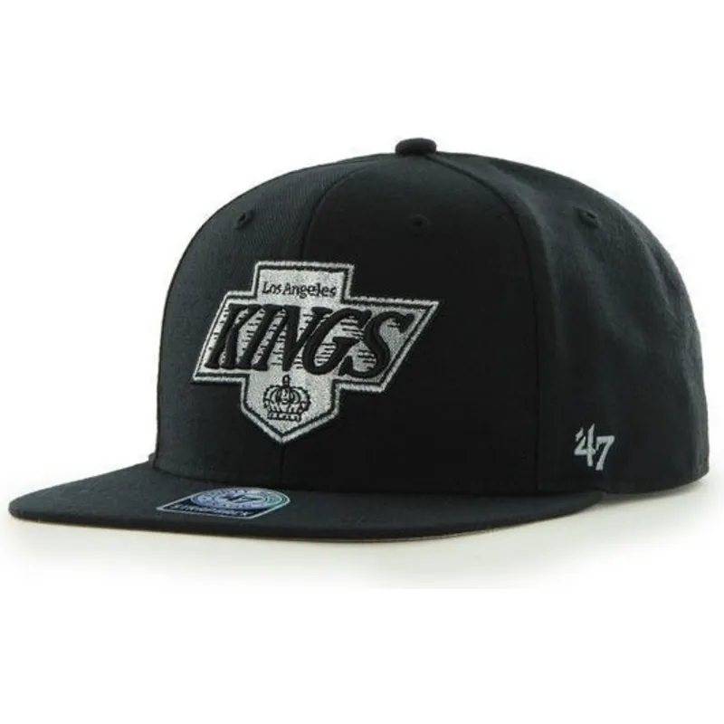 cepur-plakana-melns-snapback-lisa-no-los-angeles-kings-nhl-no-47-brand