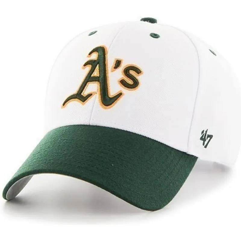 cepur-izliekta-balts-regulejams-no-oakland-athletics-mlb-no-47-brand