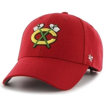 47 Brand Curved Brim NHL Chicago Blackhawks Cap rot