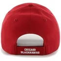 rote-nhl-chicago-blackhawks-kappe-mit-gebogenem-visier-von-47-brand