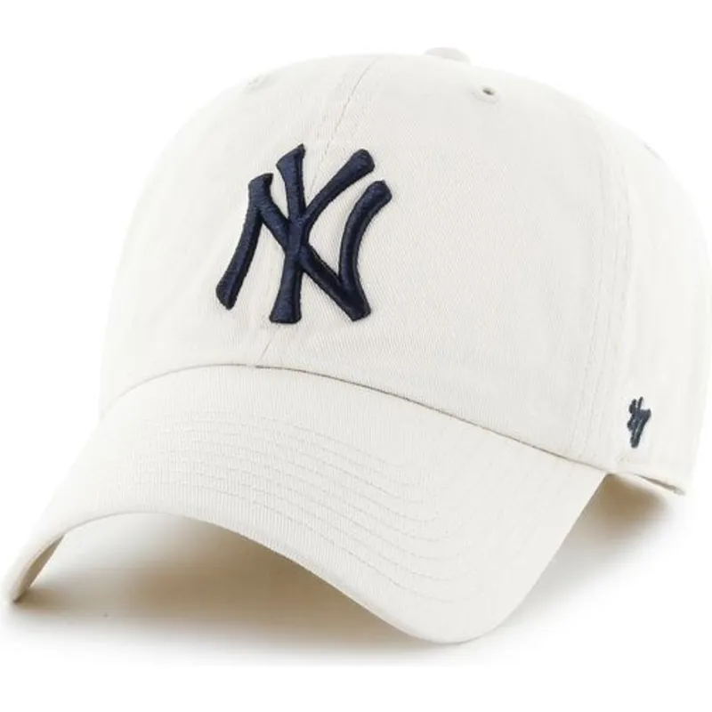 cap-izliekta-cream-adjustable-strap-frontal-grande-no-new-york-yankees-mlb-no-47-brand