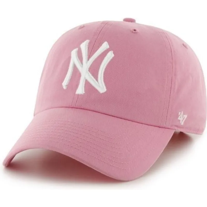 cepur-izliekta-roza-regulejams-no-new-york-yankees-mlb-no-47-brand