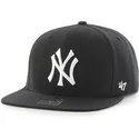 cepur-plakana-melns-snapback-berniem-no-new-york-yankees-mlb-no-47-brand