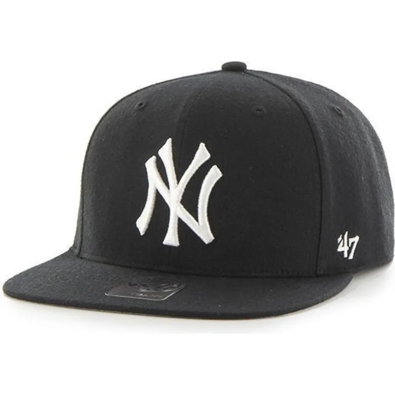 cepur-plakana-melns-snapback-berniem-no-new-york-yankees-mlb-no-47-brand