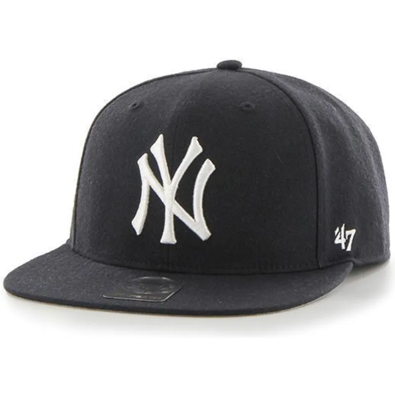 cepur-plakana-tumsi-zils-snapback-berniem-no-new-york-yankees-mlb-no-47-brand