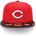 59fifty-authentic-on-field-cincinnati-reds-mlb-new-era-rote-eng-anliegende-flache-kappe
