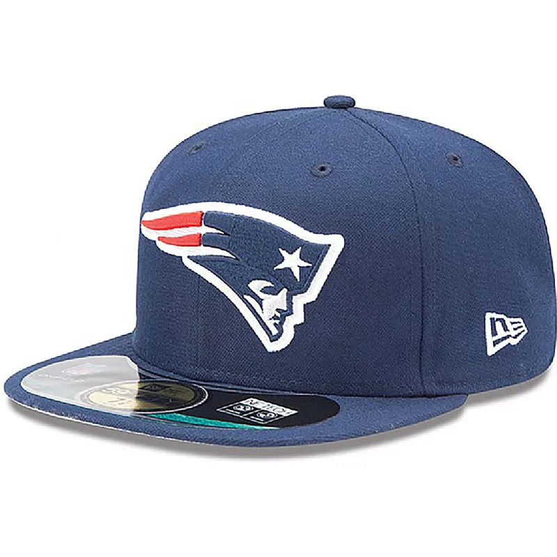 new-england-patriots-nfl-59fifty-authentic-on-field-game-fit-flat-cap-in-blau-von-new-era