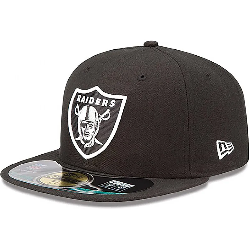 cepur-plakana-melns-pieguloss-59fifty-authentic-on-field-game-no-las-vegas-raiders-nfl-no-new-era