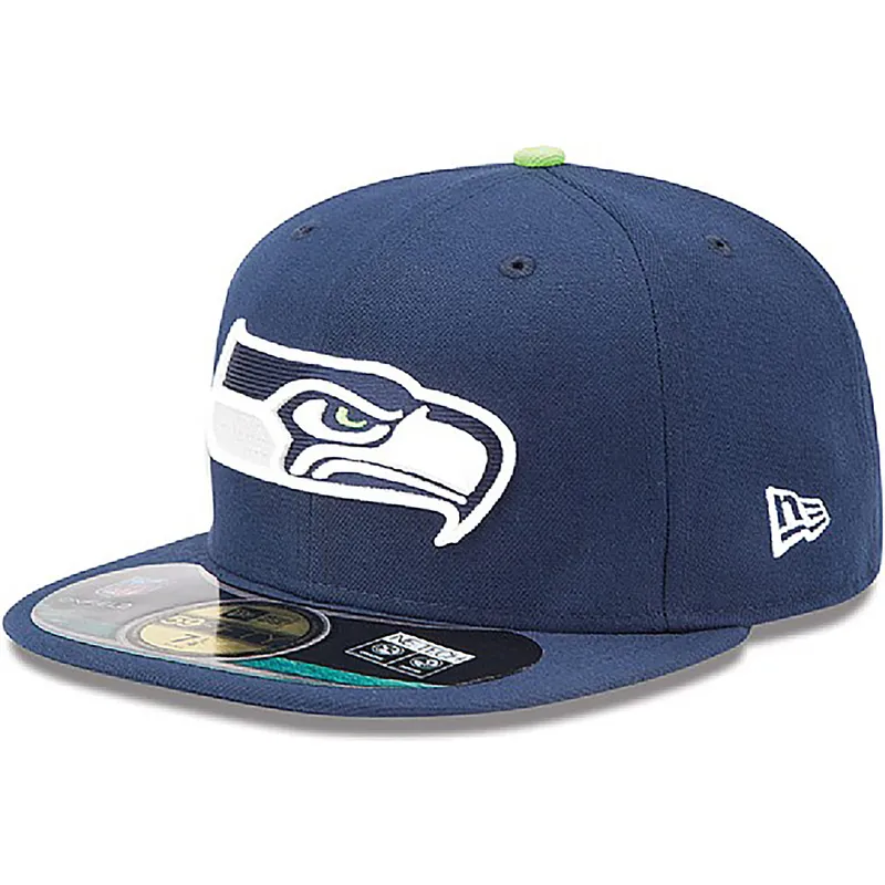 cepur-plakana-zils-pieguloss-59fifty-authentic-on-field-game-no-seattle-seahawks-nfl-no-new-era