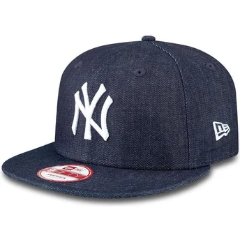 cepur-plakana-tumsi-zils-snapback-9fifty-essential-denim-no-new-york-yankees-mlb-no-new-era