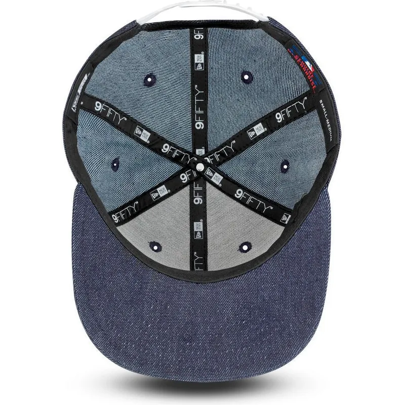 cepur-plakana-tumsi-zils-snapback-9fifty-essential-denim-no-new-york-yankees-mlb-no-new-era