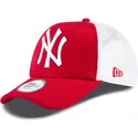 rote-trucker-kappe-clean-a-frame-der-new-york-yankees-mlb-von-new-era