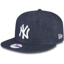 cepur-plakana-tumsi-zils-snapback-berniem-9fifty-essential-denim-no-new-york-yankees-mlb-no-new-era