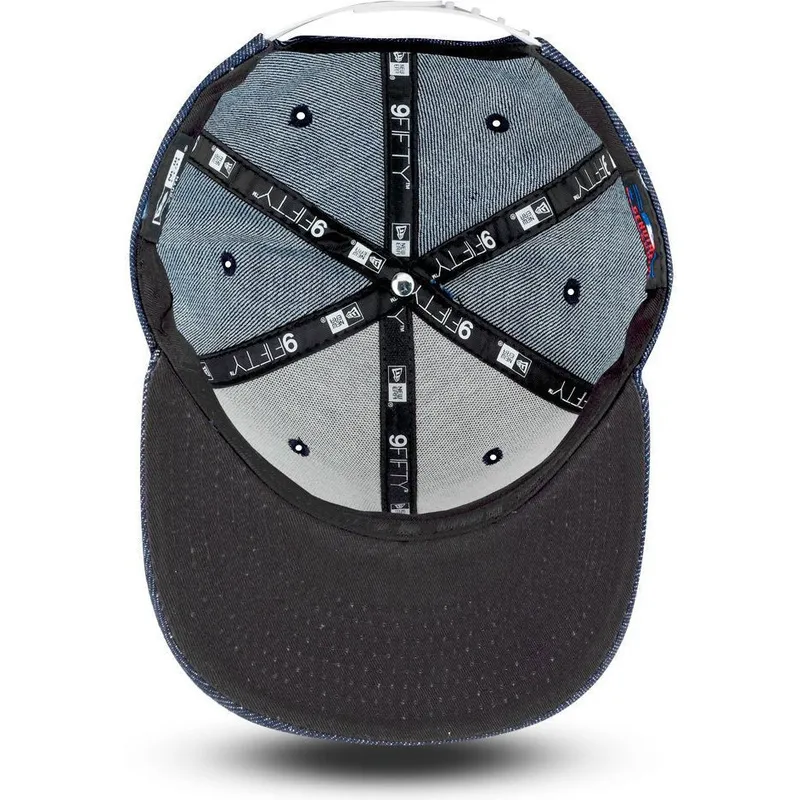 cepur-plakana-tumsi-zils-snapback-berniem-9fifty-essential-denim-no-new-york-yankees-mlb-no-new-era